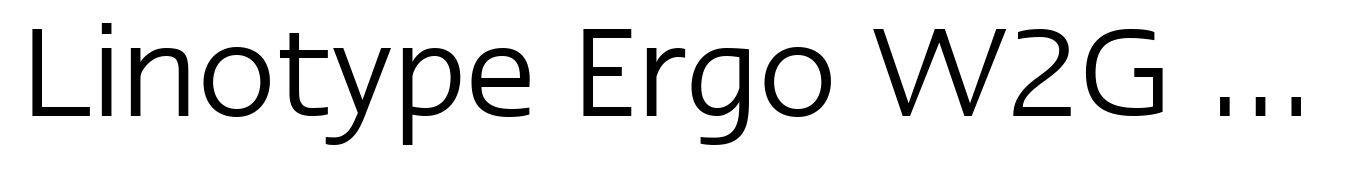 Linotype Ergo W2G Regular